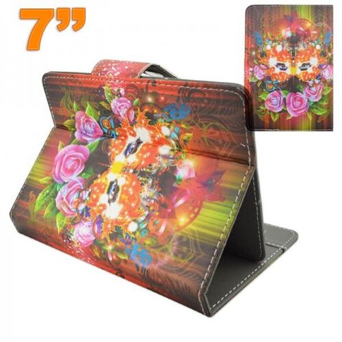 Housse Tablette 7 Pouces Universelle Support Carnaval Masque Fleuri