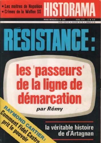 Revue Historama N° 269 / Les Passeurs De La Ligne De Demarcation