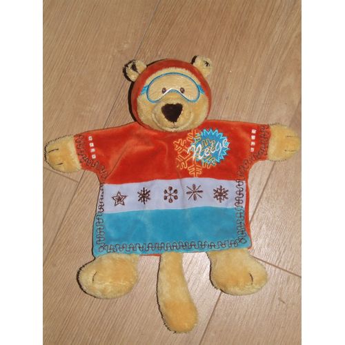 Castor Catimini Doudou Orange Bleu