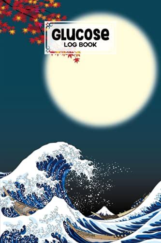 Glucose Log Book: Premium Sea Waves Cover Glucose Log Book, Your Glucose Monitoring Log - Record Blood Sugar Levels (Before & After), 120 Pages, Size 6" X 9" By Jens Weise