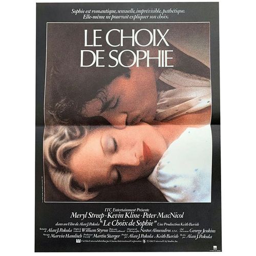 Le Choix De Sophie /Sophie's Choice -Véritable Affiche De Cinéma Pliée - Format 40x60 Cm - De Alan J. Pakula Avec Meryl Streep, Kevin Kline, Peter Macnicol, Rita Karin, Robin Bartlett - 1982
