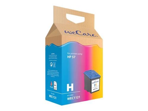 Wecare WEC1121 - 21 ml - couleur (cyan, magenta, jaune) - compatible - remanufacturé - cartouche d'encre (alternative pour : HP 57) - pour HP Deskjet 51XX, F2149, F2185, F2187, F4190, F4194; Photosmart 7550, C5100, C6100, C7100