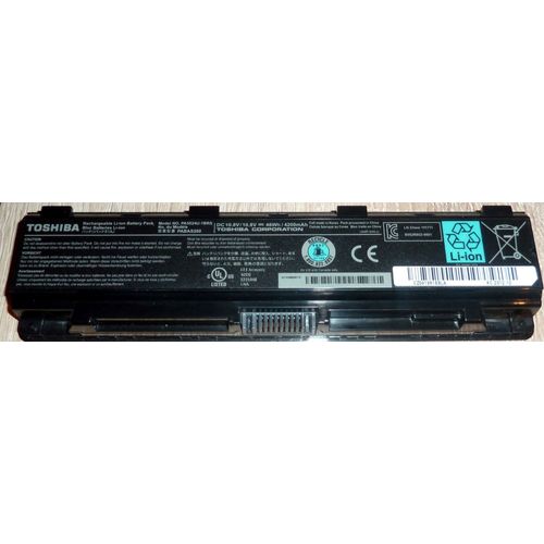 Toshiba Battery Pack - Batterie de portable - Lithium Ion - 6 cellules - 4400 mAh - noir - pour Satellite C50, C850, C855, C870, L830, L850, L855, L870, L875, P850, P855, P870, P875
