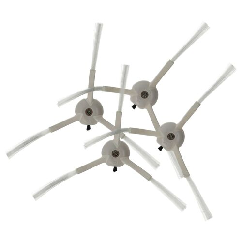 vhbw 4x Brosse latérale compatible avec Kyvol Cybovac S31 robot aspirateur - Lot de brosses, gauche/droite, blanc