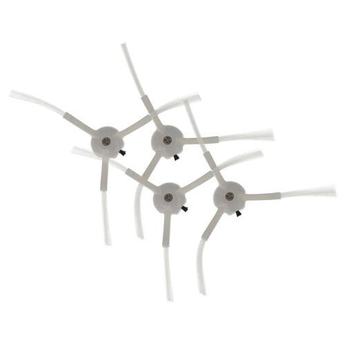 vhbw 4x Brosse latérale compatible avec Proscenic M8 Pro robot aspirateur - Lot de brosses, blanc