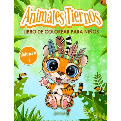 Animales Tiernos - Libro De Colorear Para Niños: Más De 50 Páginas Para Colorear Con Bellos Y Divertidos Animales Para Niños De 4 A 8 Años | Idea De Regalo Para Niños (Vol.1)