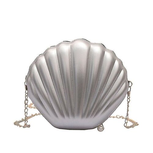 1pc Nouveau Coquillage Forme Sac À Bandoulière Laser Sirène Sea Shell Chaîne Nouveau