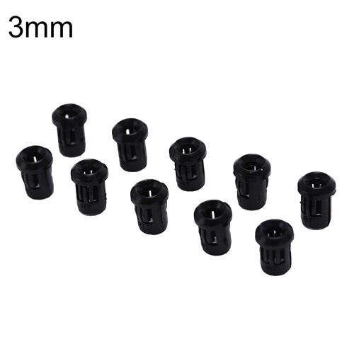 Support D'abat-Jour À Diode En Plastique Noir, 10 Pièces, 3mm, 5mm, 8mm, Clip Pour Montage Sur Lunette, Étui Pour Lumière
