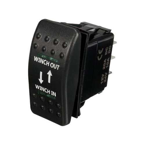 12v 20a Treuil In Treuil Out On-Off-On Interrupteur À Bascule Rouge Led Light 7 Pin Vert