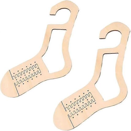 Bloqueurs de chaussettes Taille réglable Civières De chaussettes Bloqueurs de tricot Drôle de bricolage Modèle 1pair Hollow Stylewood Color2pcs