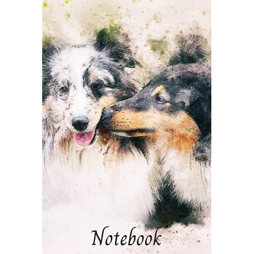 Notebook: Very Cute Watercolor Dogs Portrait Journal, Est Gift For Gogs Lovers , 6" X 9"Inches,120 White Lined Page.