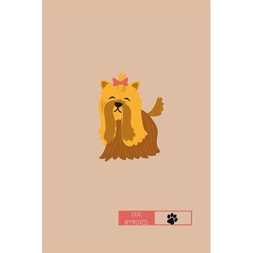 Dog Approved: Lined Notebook, Minimalist Design, Yorkshire Terrier