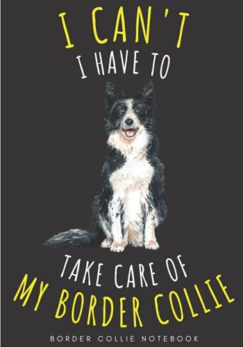 Border Collie Notebook: Large Lined Journal For Your Daily To Do List Note | 100 Pages Decorated With Small Dogs Face Designs And Puppy Head Oranement ... Book Gift To Keep Track & Record Information