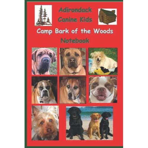 Camp Bark Of The Woods Notebook: Adirondack Canine Kids