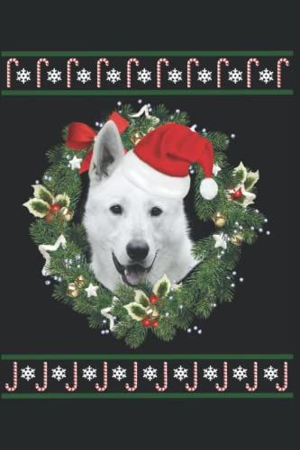 Merry Christmas - White Shepherd - Notebook - Gift For Dog Fans