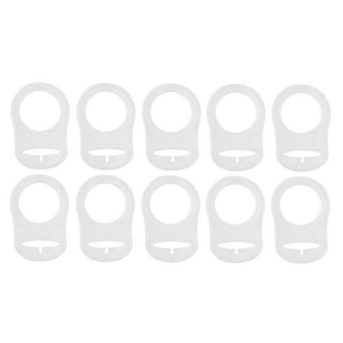 10 Pcs Bouton Anneau En Silicone Tétine Support Mannequin Adaptateur Transparent