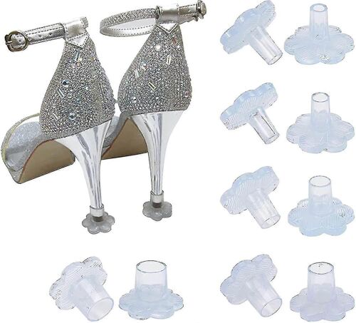 5 paires de protecteurs de talon haut transparents, 5 tailles housses de casquettes de réparation de talon