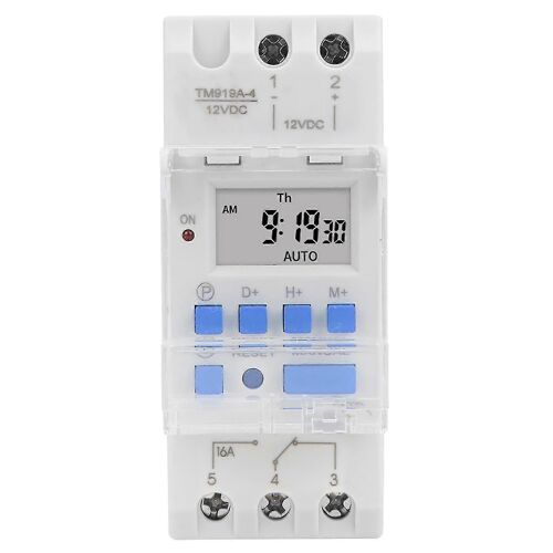 Interrupteur De Minuterie Hebdomadaire 12v Dc 16a Écran Lcd Avec Fonction De Compte À Rebours Batterie Amovible