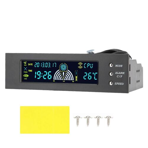 Ordinateur 3 ? Contrôleur de vitesse du ventilateur CPU/HDD/SYS Contrôle de la température LCD Panneau avant 5.25in STW ?5023