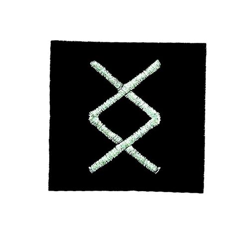 Patch Ecusson Brode Thermocollant Viking Odin Sorcellerie Rune Alphabet Living