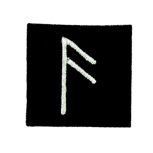 Patch Ecusson Brode Thermocollant Viking Odin Sorcellerie Rune Alphabet Mouth