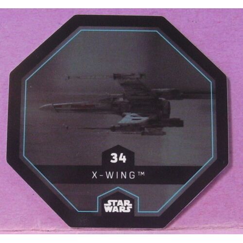 Star Wars - N°34 /54 - " X-Wing " - Jeton Cosmic Shells / Leclrec / Lucasfilm Ltd