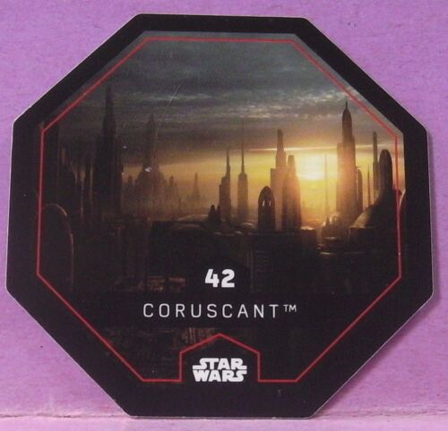 Star Wars - N°42 /54 - " Coruscant " - Jeton Cosmic Shells / Leclrec / Lucasfilm Ltd