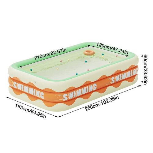 Piscine gonflable pliable,grande taille,confortable et épaissie - Type 2.6m #D