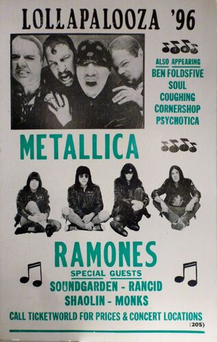 Ramones Metallica Affiche De Concert