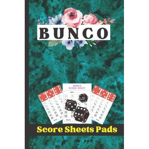 Bunco Score Sheets Pads: Simple Bunco Score Sheets Pads For Scorekeeping. Dice Game Bunco Score Sheets Card For Bunco Game Lovers.12-