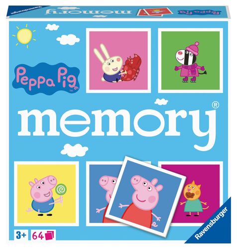 Ravensburger-Ravensburger-20886-Peppa Memory-Le Classique Tous Les Fans De La Série Tv Peppa Pig-Jeu De Mémoire Pour 2 À 8 Joueurs À Partir De 3 Ans, 20886