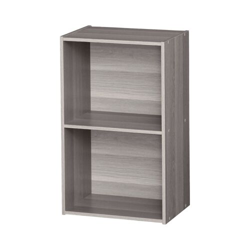 Iris Ohyama, Étagère en bois, Modulable,Bureau, Salon, Chambre - CX-4FN, L 42 x P 29,7 x H 136,6 cm, Chêne Gris