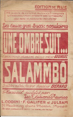 Une Ombre Suit... ; Salammbô