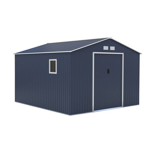 Abri De Jardin Métal En Acier Galvanisé Gris 12,99 M² Archer