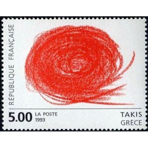 1 Timbre France 1993 Neuf- Oeuvre Originale De Takis (Grèce) - Yt 2834