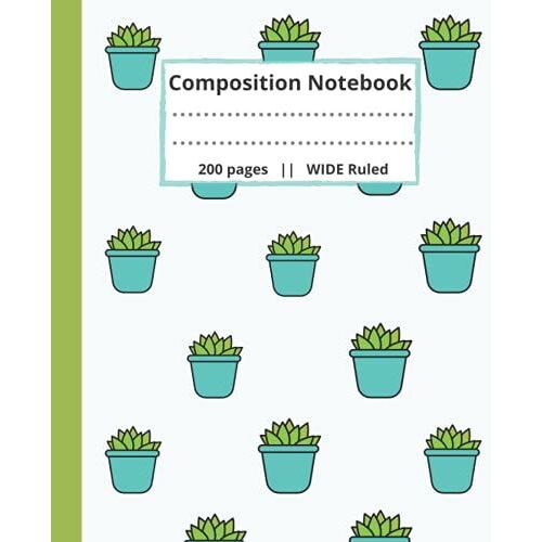 Houseplant Composition Notebook College Ruled: Composition School Exercise Book | Cute Indoor Plants Composition Notebook For Plants Lovers |7.5 X 9.25 In|200 Wide Ruled Pages