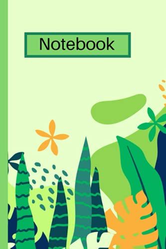 Notebook: Tropical Horticultural Lined Pocket Notebook | 120 Pages | 9" X 6"