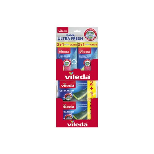 Pack VILEDA nettoyage 6 chiffons microfibres et 8 éponges