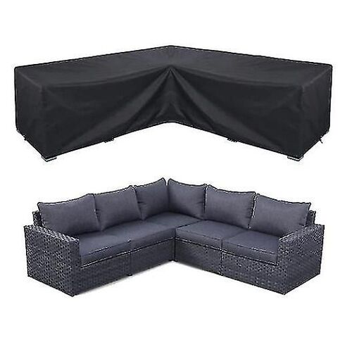 Housse De Canapé D'angle Étanche Ensemble De Meubles De Jardin Couverture Sectionnelle Extérieure (215*215*87cm)