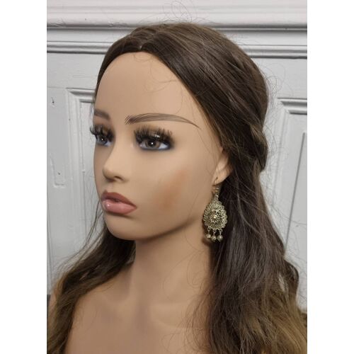 Boucles D'oreilles En Dentelle De Métal Doré Oriental Mariage Soirée