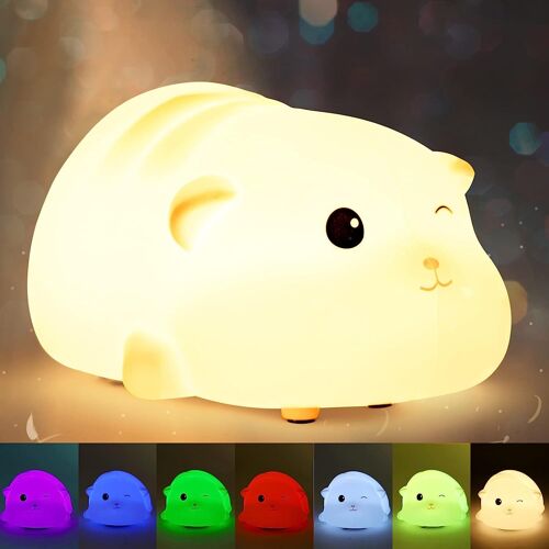 Veilleuse Pour Enfants, Veilleuses De Pépinière De Chat Avec Batterie, Lampe De Table 7 Couleurs, Décoration De Chambre, Rechargeable Par Usb, Jolis Cadeaux Led Multicolores Pour Bébé, Enfants, Tout-P