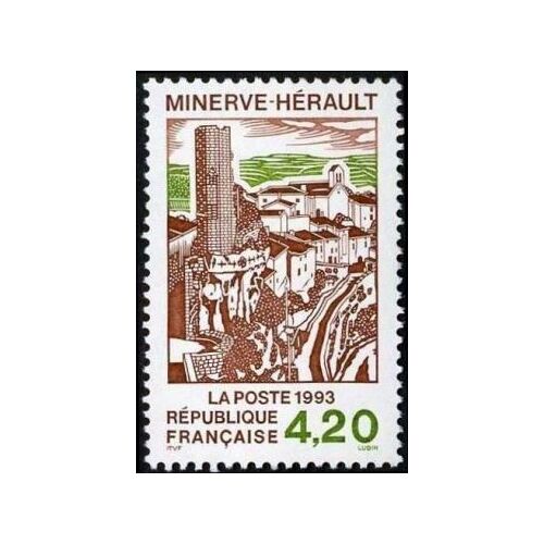 Timbre France 1993, Oblitéré - Minerve (Hérault) - 4.20 - Yt2818