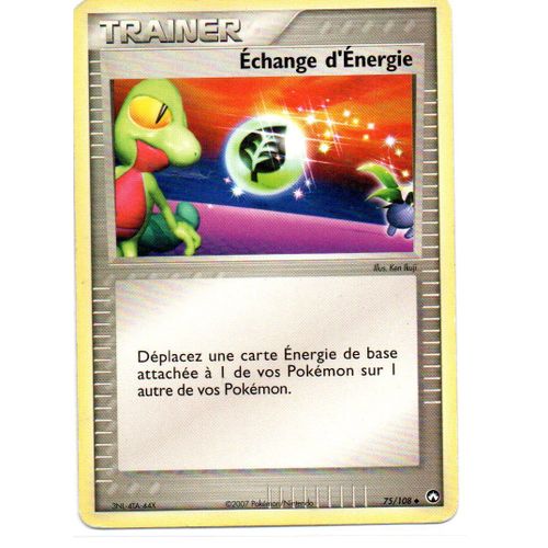 Carte Pokemon Trainer Échange D¿Énergie / Édition Ex : Gardiens Du Pouvoir / N°75/108