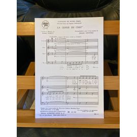 Jacques Grindel La Queue Du Chat Partitions Pour Choeur Collection Plein Jeu Éditions Heugel Pj 473