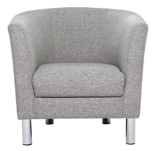 Chaise de bras de baignoire aTary 1 tissu de gris clair de NOVA.