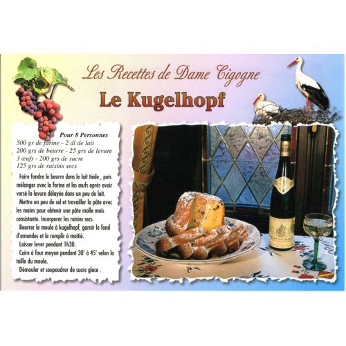 Cp - Recette D'alsace "Le Kugelhopf"