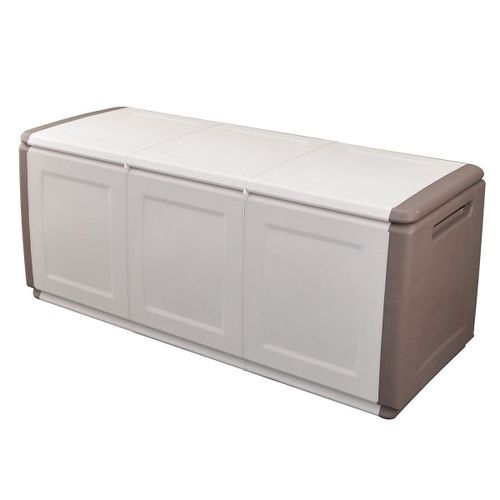 Coffre De Rangement 330l Beige/Taupe 138 X 53 X H57cm Poignees De Transport Polypropylène Intec