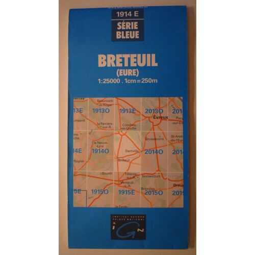 Carte Ign Série Bleue - Breteuil - 1914e