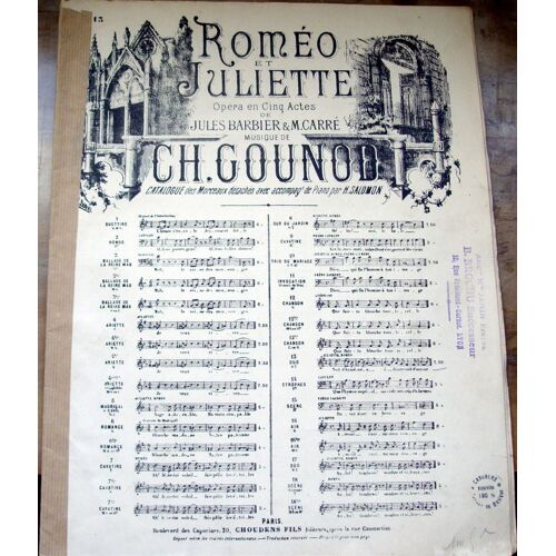 Romeo Et Juliette - Gounod-N°13 Duo.Choudens .1413(13)
