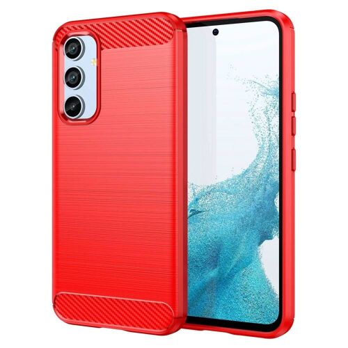 Coque pour Samsung Galaxy A54 5G - housse etui silicone gel carbone + film ecran - ROUGE